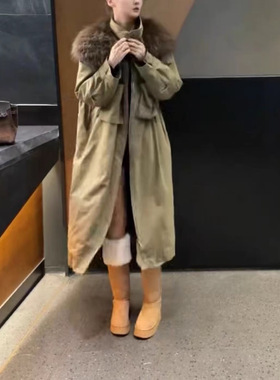 今年流行特惠25973新大爱美依缘2025冬季新款高级感宽松连帽长款