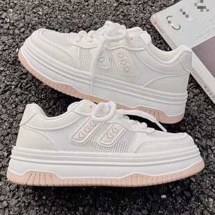 今年流行特惠爆款配裙子女鞋夏季小白鞋女2026新款网鞋网面透气