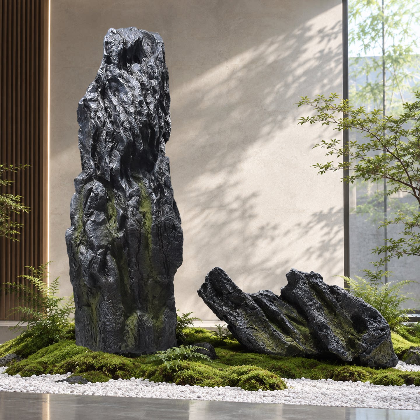 仿真青龙石英德石庭院假山造景