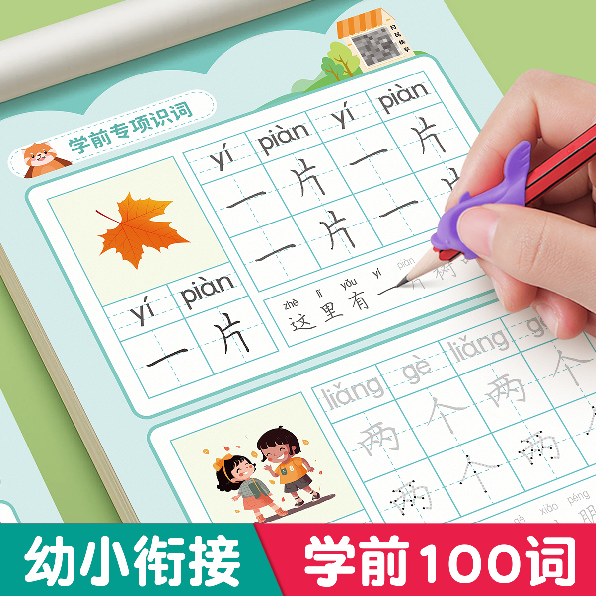 学前识100词识字书幼儿园
