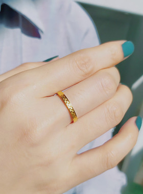 HuoTing钛钢高保色戒指防过敏