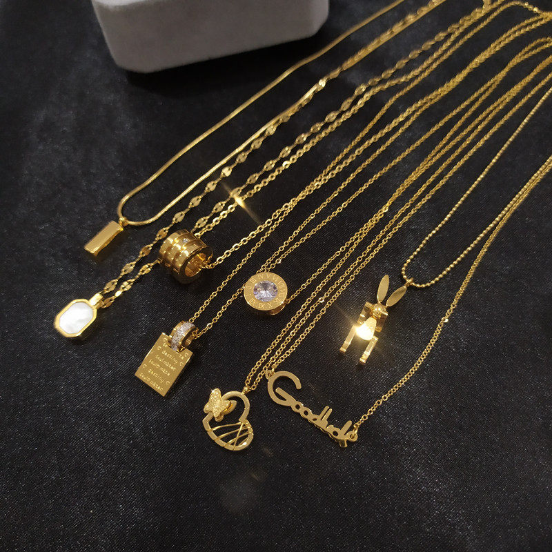 洗澡不用摘~金色项链合集18K包金防过敏小众设计ins网红锁骨链女,饰品/流行首饰/时尚饰品新,项链,淘宝优惠券,粉丝福利购,淘宝优惠卷