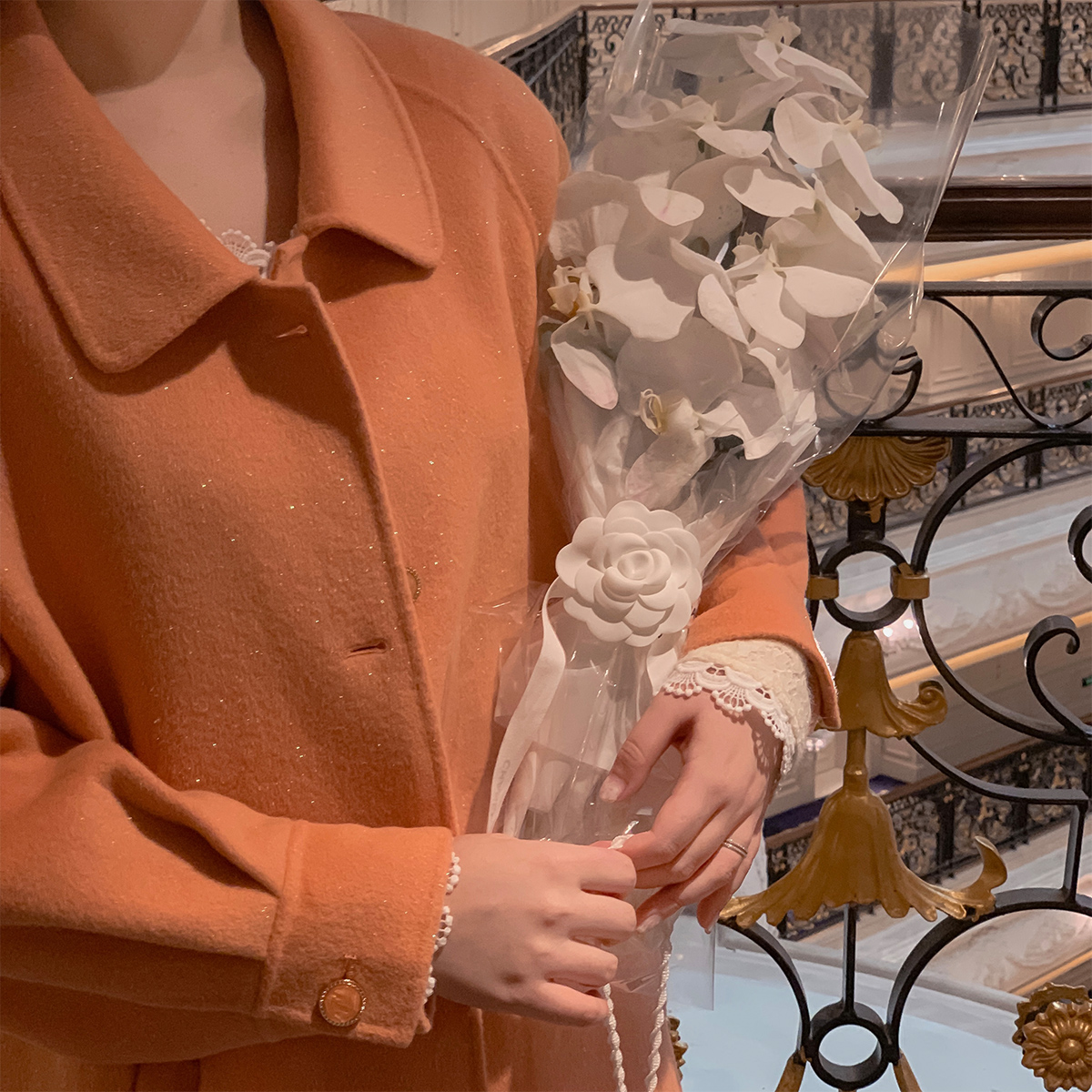 羊毛赫本风中长款冬季双面呢外套