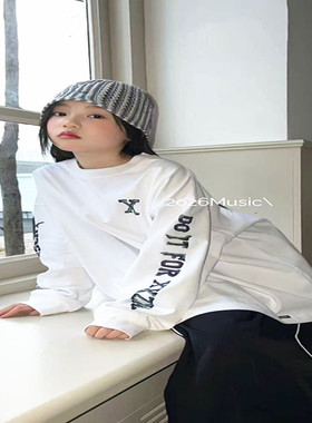 潮牌XZ家两色迷彩元素长袖T恤男女童2026夏装新大童街舞洋气亲子