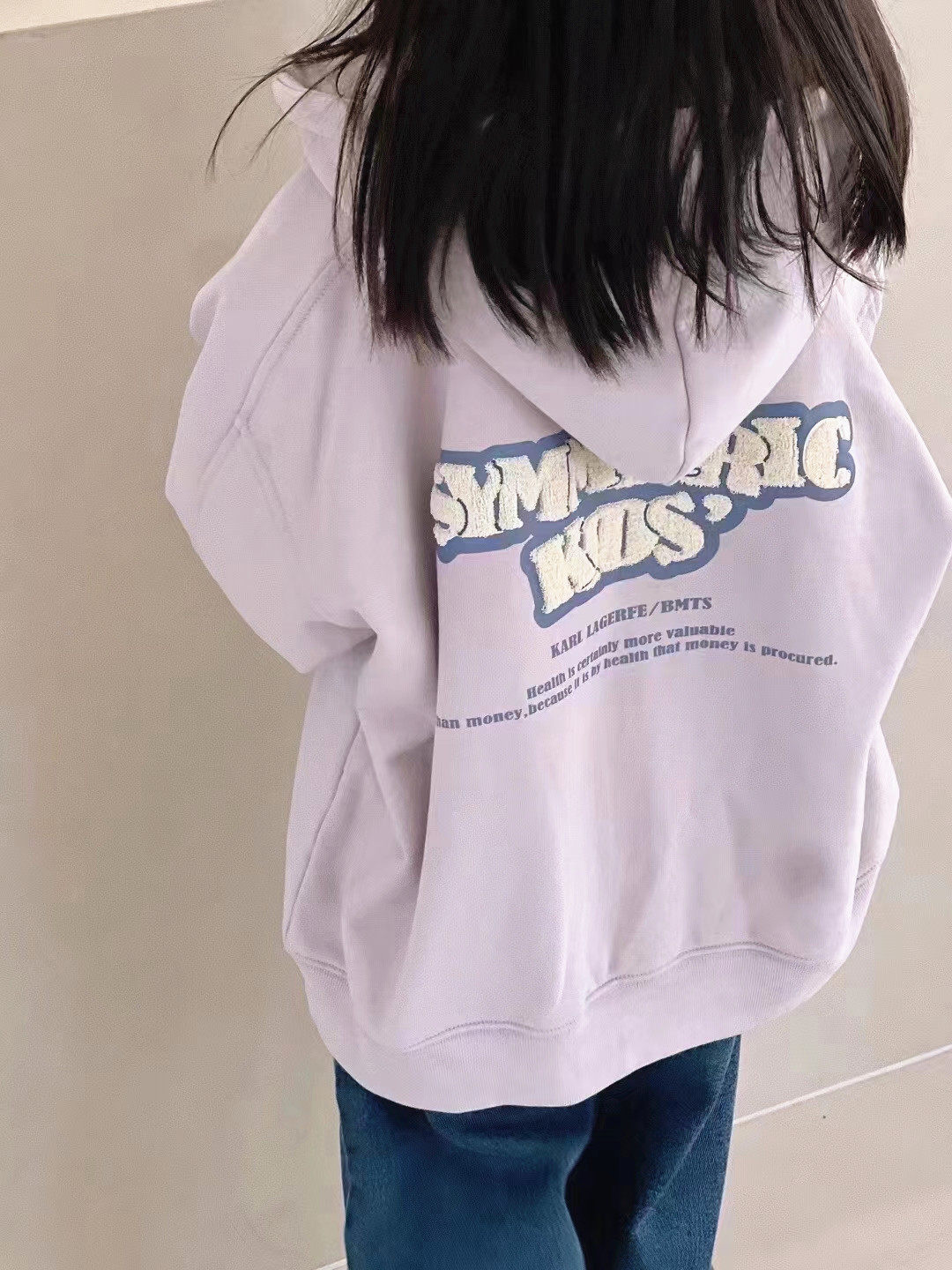 韩国童装巨美腻两色字母连帽拉链加绒女童卫衣2025冬款男童外套潮