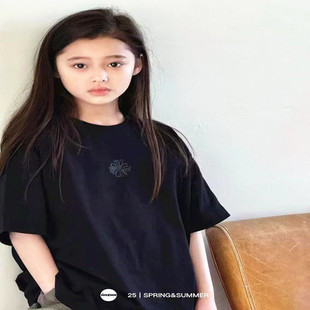 韩国童装男女童太阳花短袖T恤2026夏装新儿童洋气有调性亲子上衣