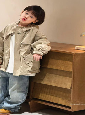 潮牌XZ家两色冲锋衣外套男女童2026年春装新款大童抗风早晚首选韩