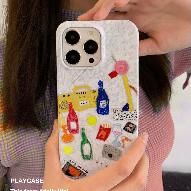 适用iPhone16promax苹果14小米15新款mate70华为p70nova13荣耀200手机壳opporeno14软壳vivox100童趣零食涂鸦