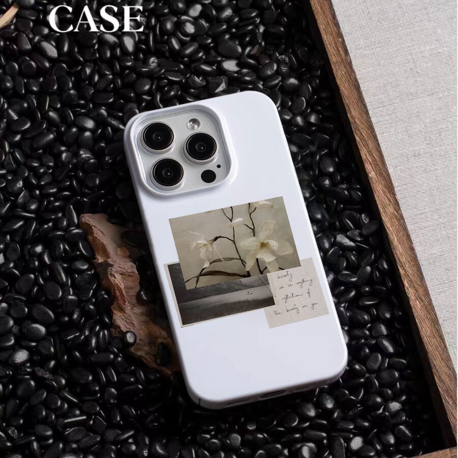 山湖映白适用iPhone18promax苹果17小米14新款mate70华为p80适用nova13菲林手机壳oppofindx8小米15vivox500