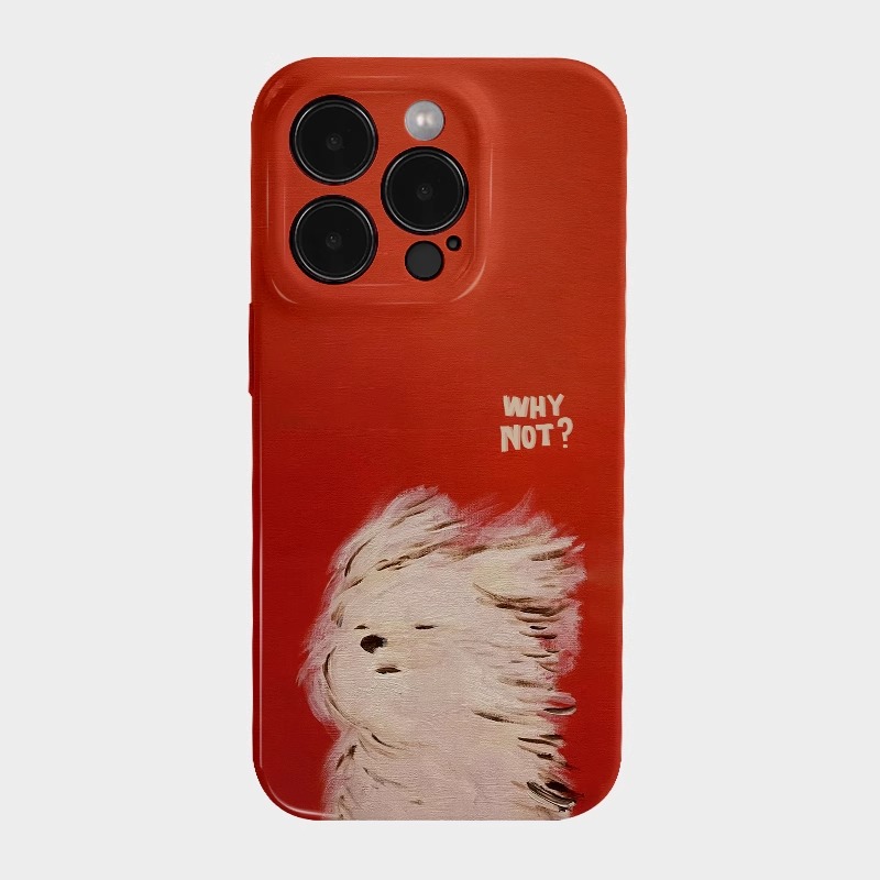 风中凌乱小狗iPhone15苹果13promax华为mate60小众p50新款nova11小米14适用oppo荣耀90软壳vivoS12菲林手机壳