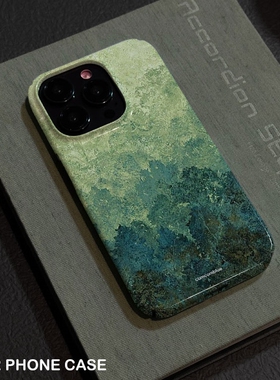 绿色山峦适用iPhone16promax苹果15小米14新款mate60华为p70适用nova荣耀200菲林手机壳13opporeno12vivos100