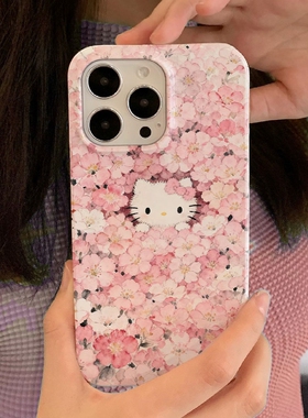 适用iPhone16promax苹果17小米15新款mate60华为p70荣耀200菲林nova13手机壳oppofindx8s+软vivox200花丛kt猫