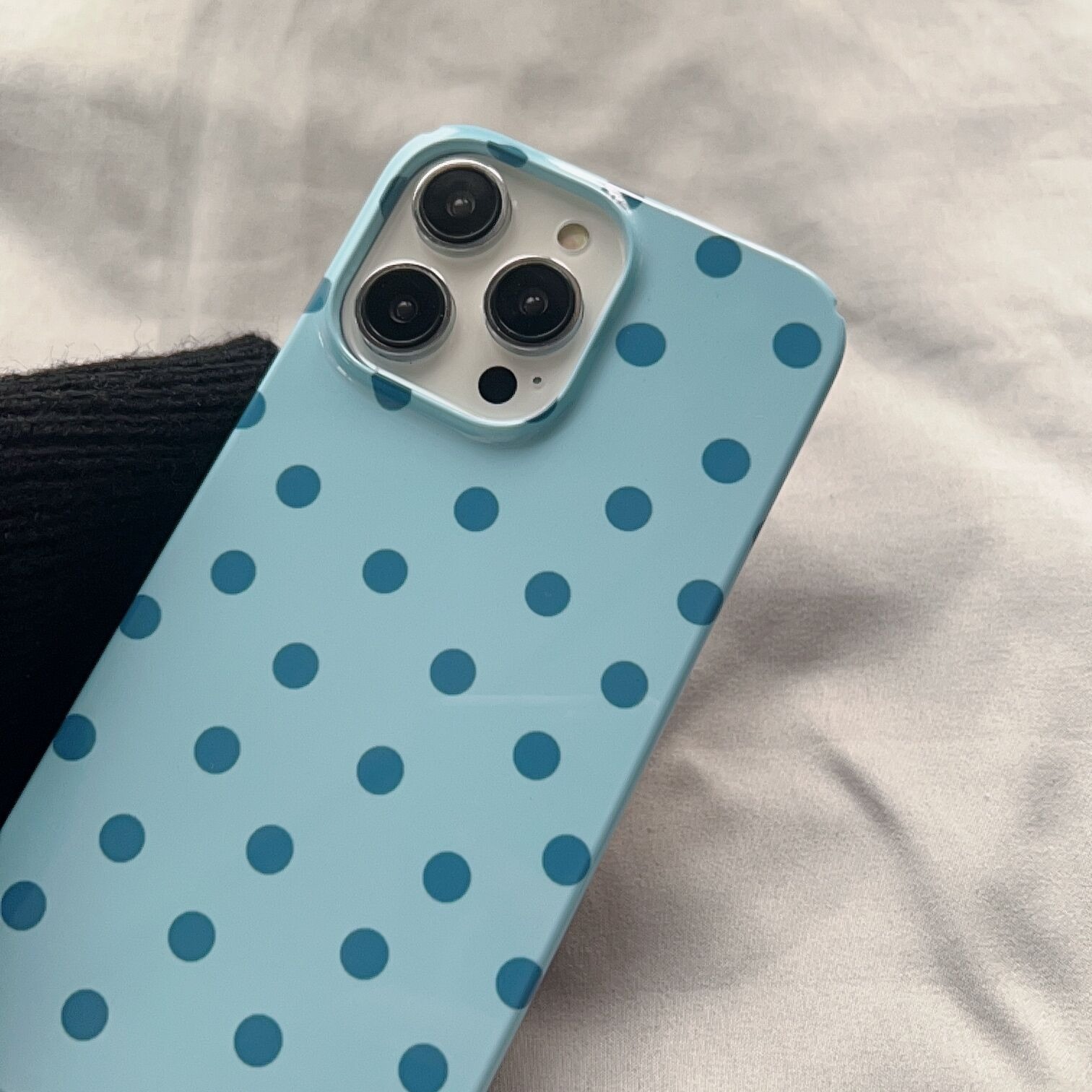 菲林可爱蓝色波点适用华为mate50手机壳p40硬外壳mete30女生nova10se新款9曲面屏8全包畅享20pro个性5创意7小