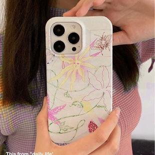 简约梦幻线条适用iPhone16promax苹果14小米15新款 mate70华为p70nova13荣耀200手机壳opporeno13软壳vivox100