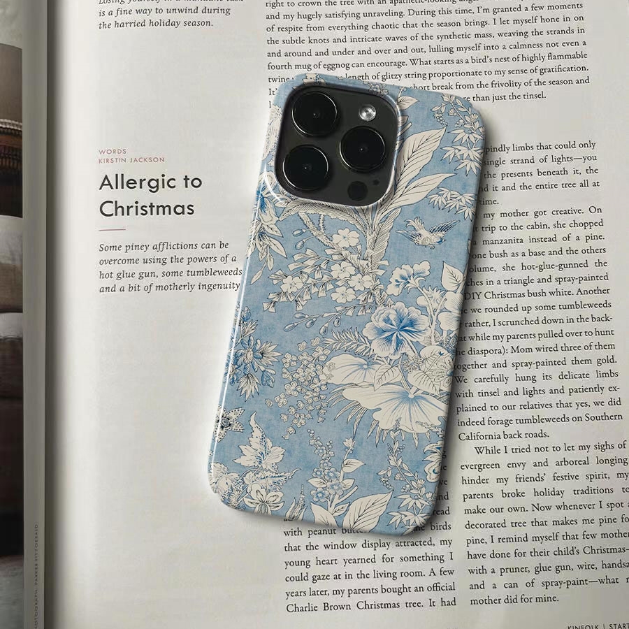 中式复古花卉适用iPhone15promax苹果13小米14华为mate60nova12软p50e荣耀90vivoX100菲林手机壳opporeno11女