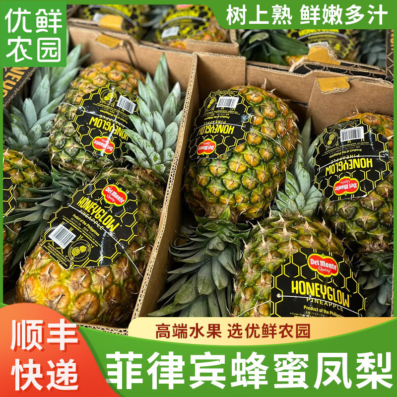 菲律宾蜂蜜凤梨特大果新鲜水果树上熟金钻菠萝帝盟菠萝顺丰包邮
