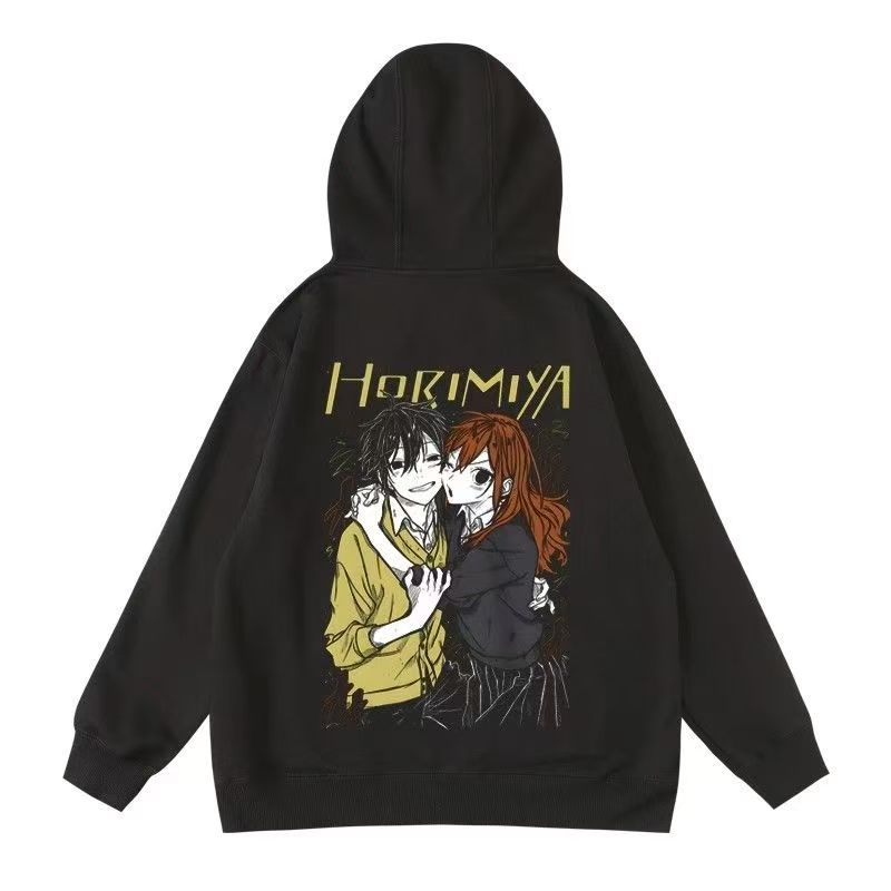 日系动漫秋冬连帽卫衣男女同款