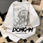 圆领休闲上衣 新款 中二病也要谈恋爱小鸟游六花印花短袖 T恤男夏季