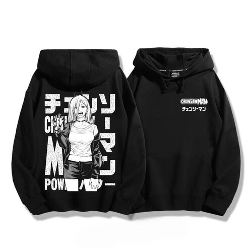 电锯人联名周边衣服血之恶魔帕瓦连帽卫衣秋冬动漫日系二次元外套