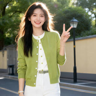 气质百搭拼色假两件圆领针织衫 上新时尚 春季 H127 假两件针织衫