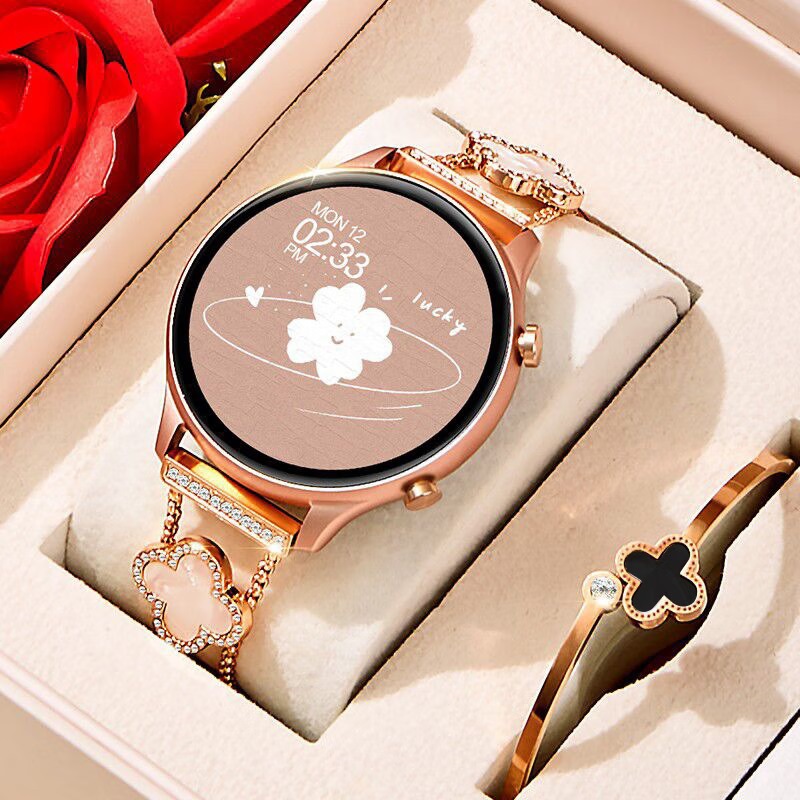 GW33智能女士手表彩屏女性手环血压手镯心率闹钟计步运动多功能