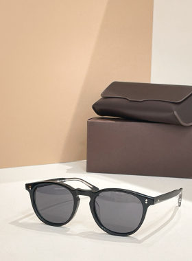 日系复古细框板材防晒太阳镜