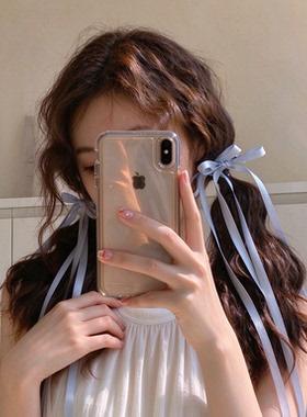 甜美蝴蝶结编发丝带发夹女气质