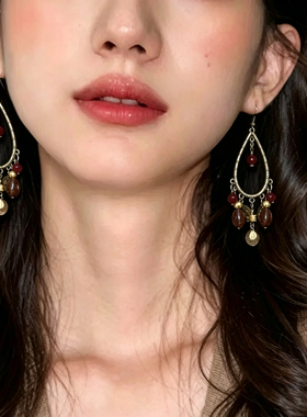 新中式民族风流苏耳环女复古耳饰