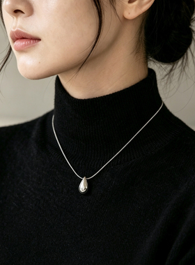 ParKo极简风水滴吊坠毛衣项链女