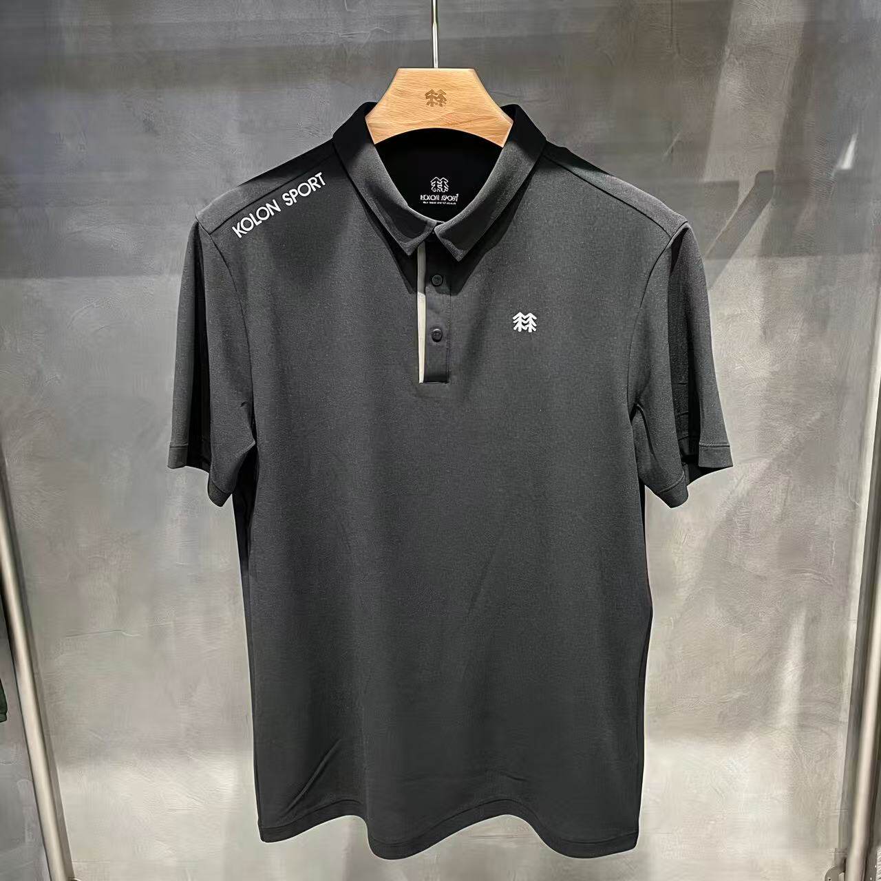 KOLON/可隆 SPORT E.D.O户外通勤字母logo百搭短袖时尚舒适POLO衫