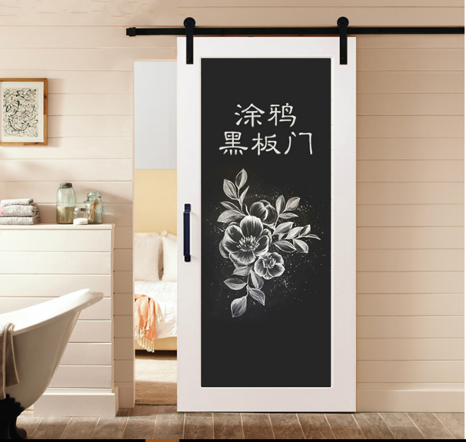 谷仓门磁性黑板门吊轨移门实木门