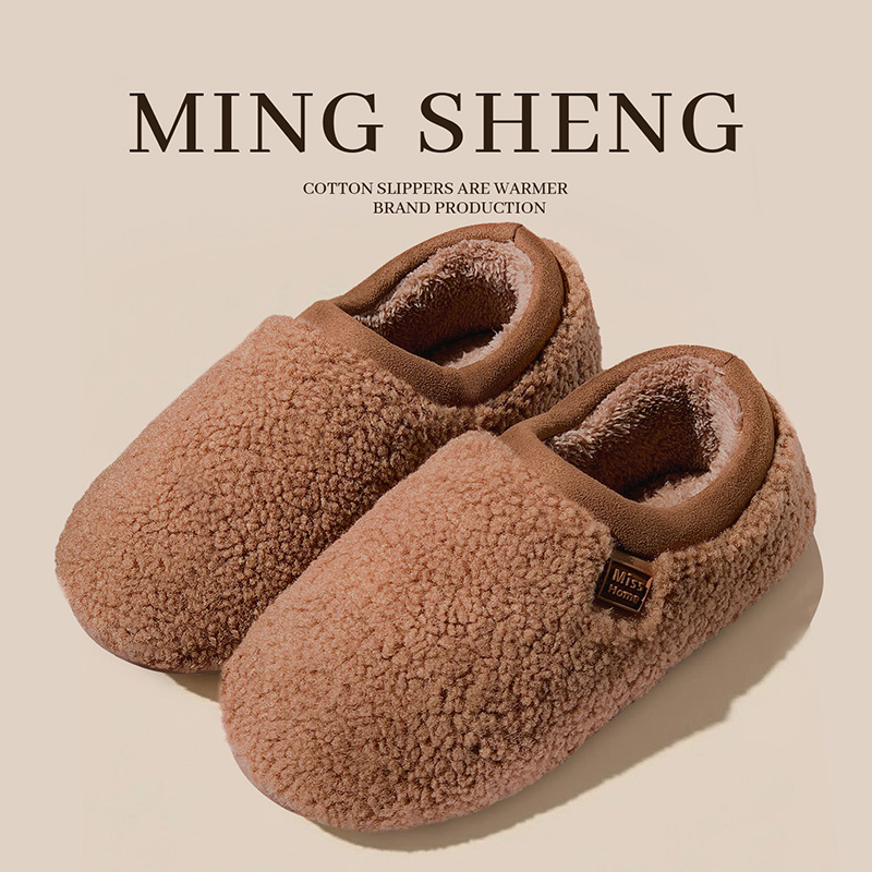 棉拖鞋男款冬季新款2025情侣家居鞋包跟保暖加绒毛毛棉鞋女款冬天