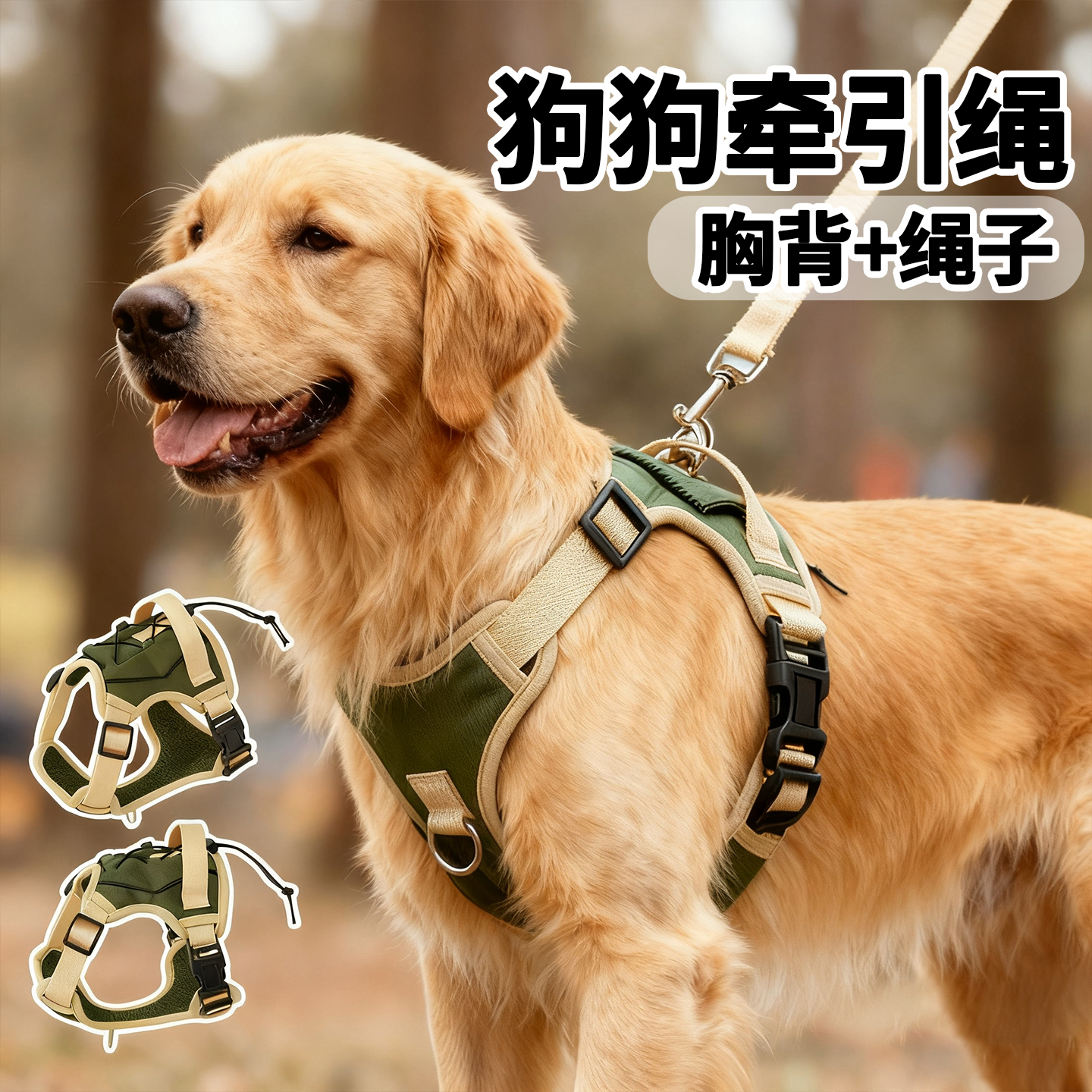 狗狗牵引绳狗绳子遛狗脖圈