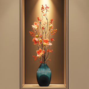 创意进门口玄关壁龛细长花瓶摆件客厅插花高级感搬新家装饰品摆设