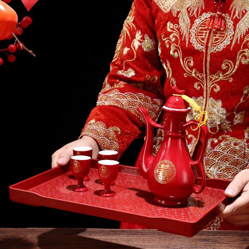 陶瓷酒壶婚礼喜宴新郎新娘敬酒杯