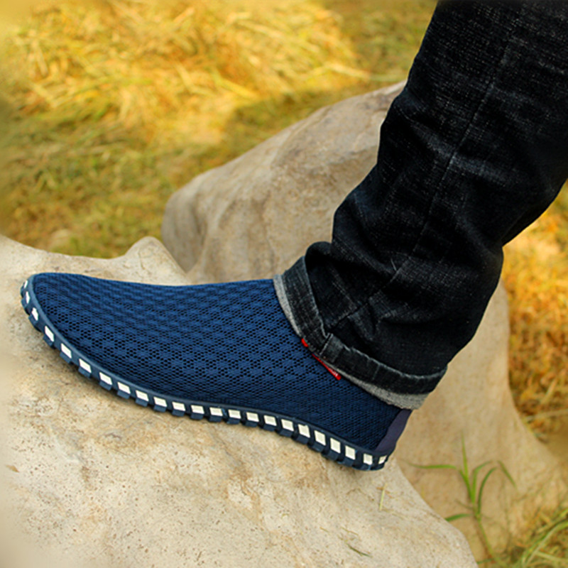 夏天男士网面网布鞋大码薄底透气青年学生夏款运动网鞋39 45 46码