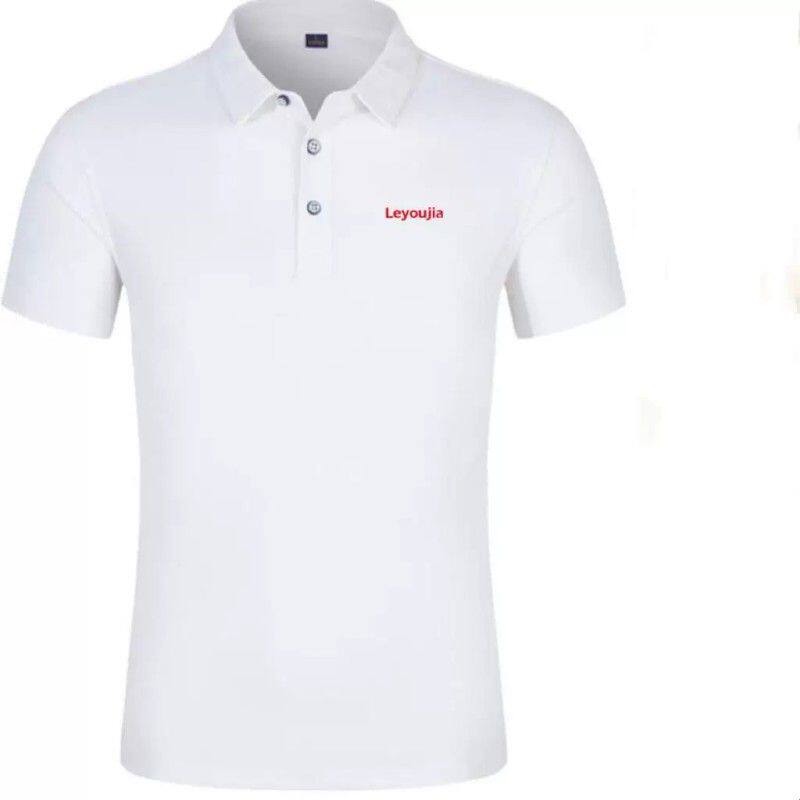 新款纯白乐有家文化衫工作服polo衫短袖房地产公司工装印logo