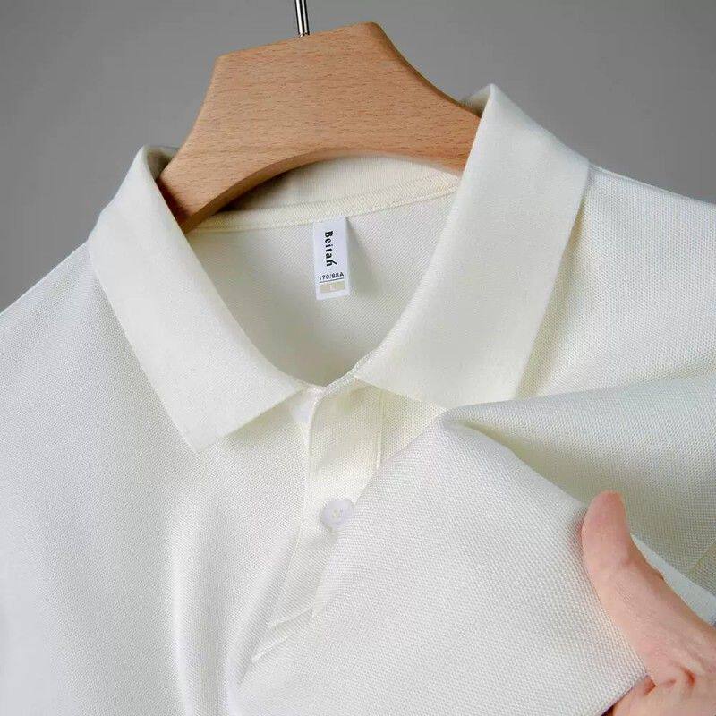 重磅长绒棉POLO衫团体工装双扣翻领工作服T恤印制刺绣logo