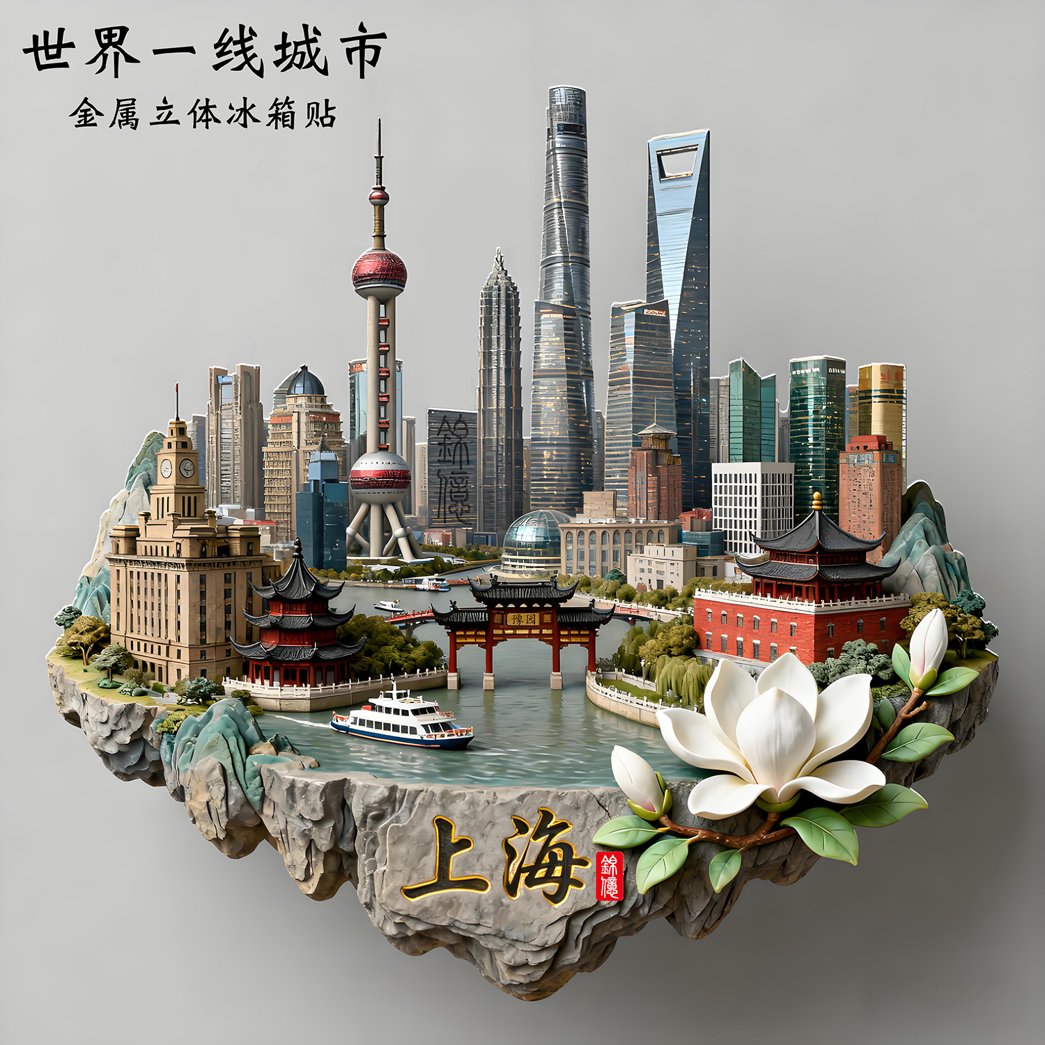 上海金属冰箱贴立体浮雕