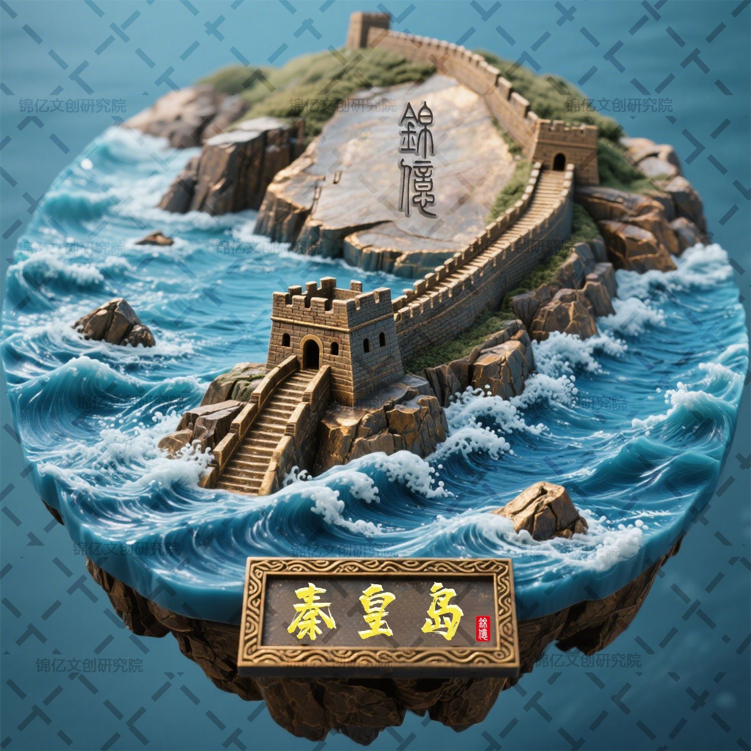 秦皇岛金属冰箱贴立体浮雕河北文创旅游景点纪念品伴手礼品送朋友