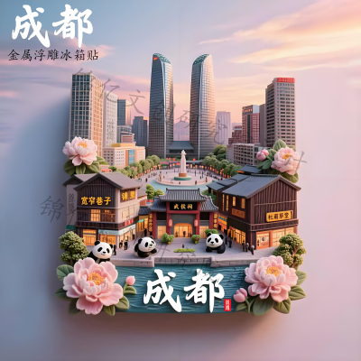 成都金属浮雕立体冰箱贴