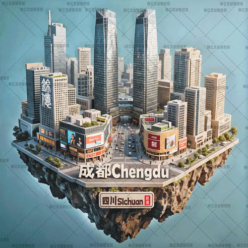 成都城市地标金属浮雕立体冰箱贴