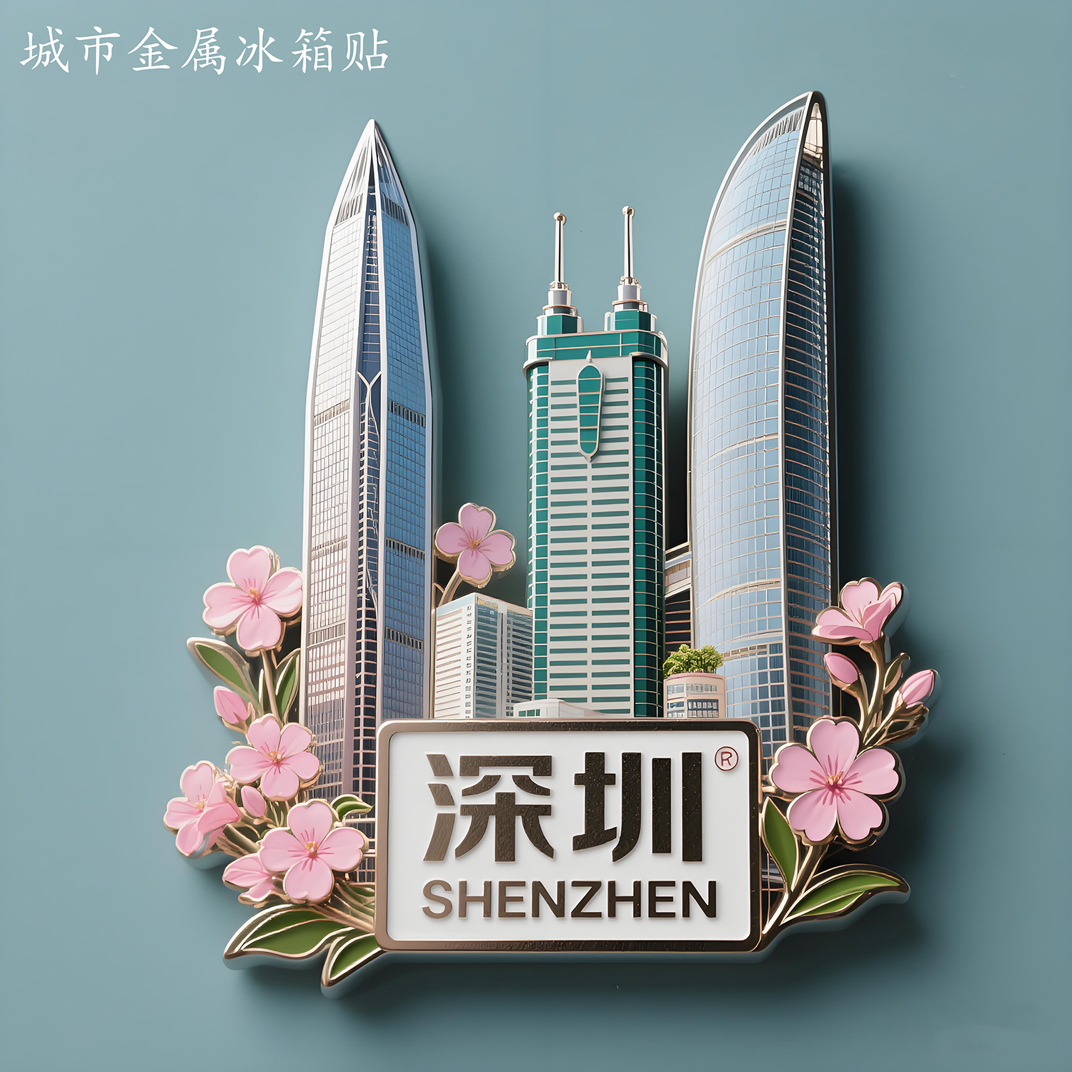 深圳城市金属冰箱贴磁贴