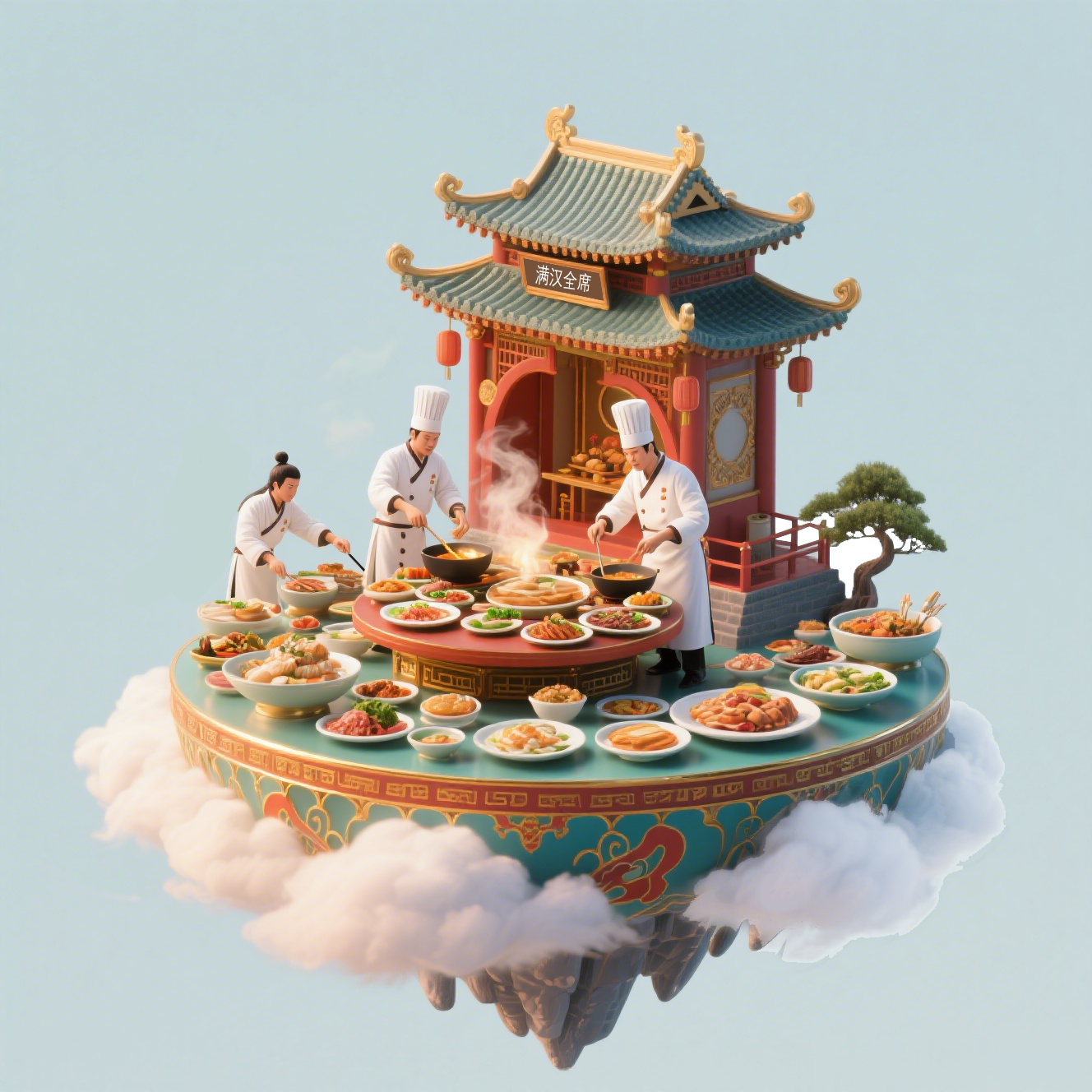 北京满汉全席金属冰箱贴立体磁吸旅游景点纪念品伴手礼送朋友礼物