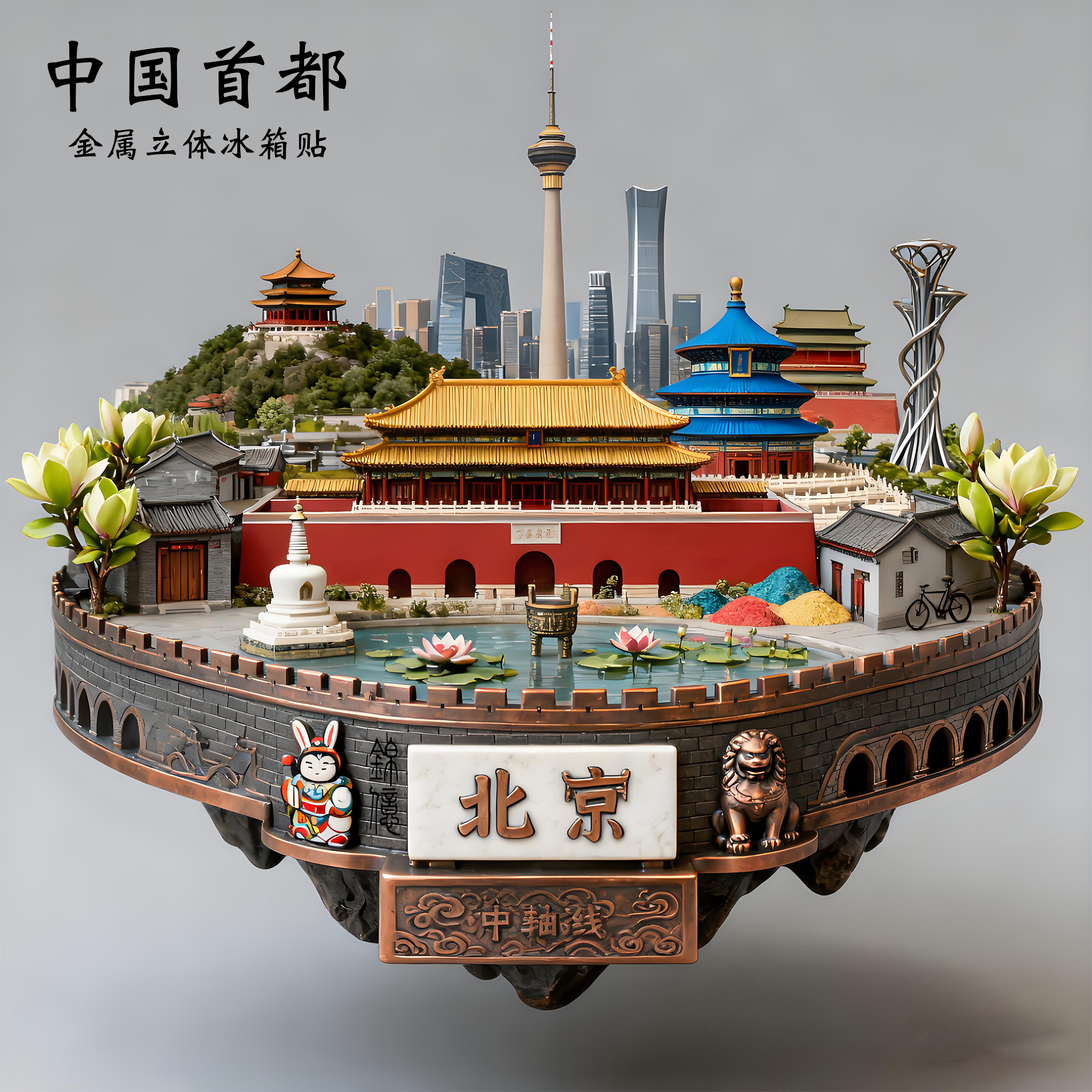 北京金属冰箱贴故宫文创旅游