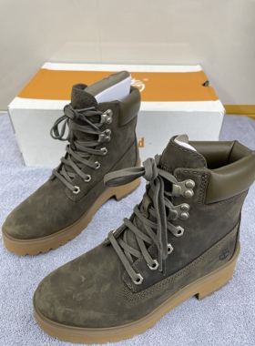 添柏岚踢不烂女鞋高帮靴厚底增高休闲百搭黑色2CT5ET4