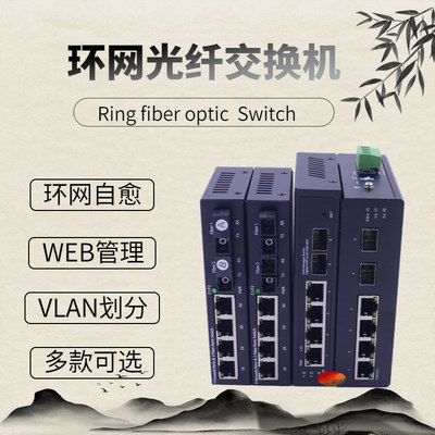 WEB管理环网光纤交换机