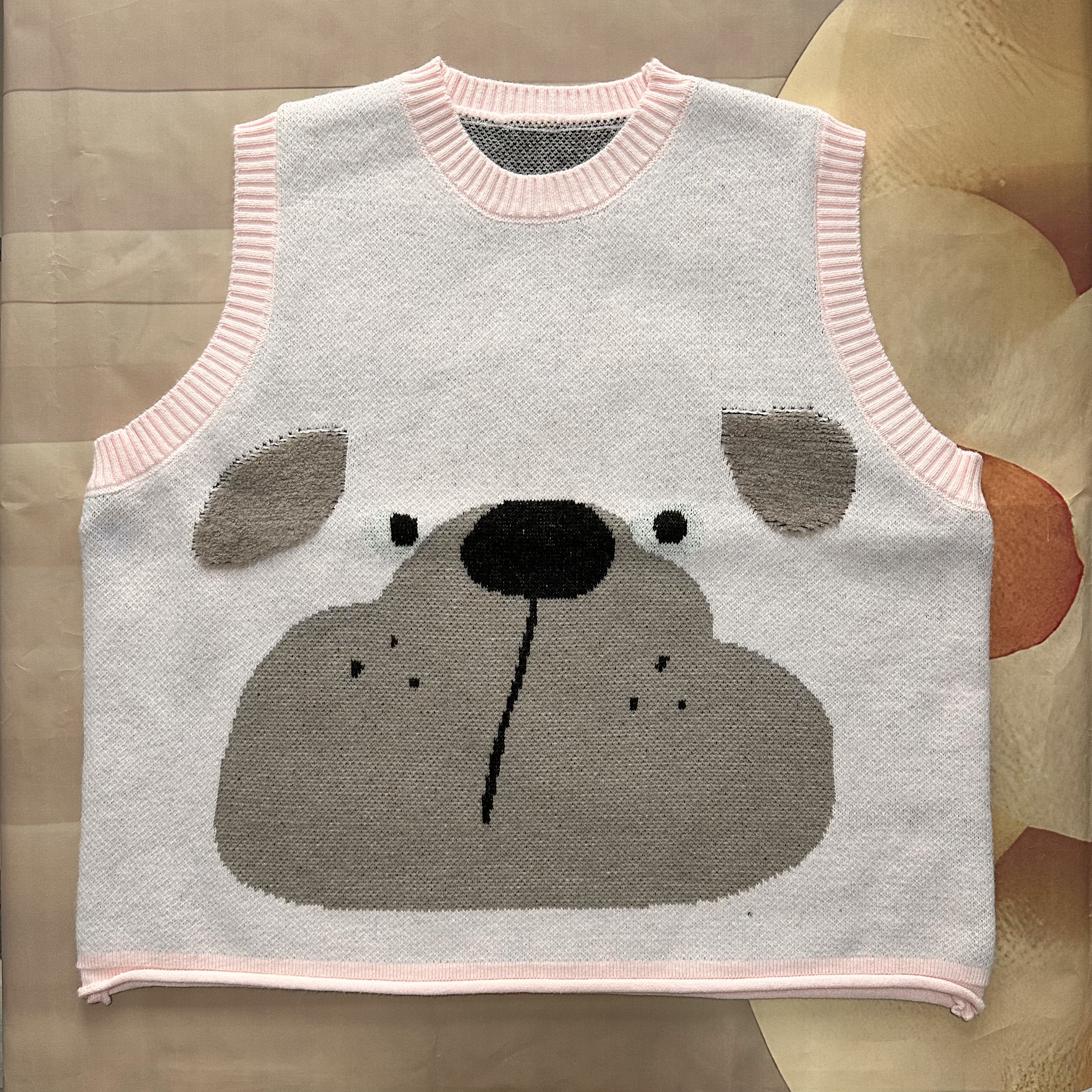 2025新款针织马甲女外穿宽松慵懒风毛衣背心坎肩无袖上衣马夹