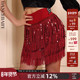 新款 dancebaby拉丁舞裙半身裙舞服短裙女裙练功服流苏裙YD437