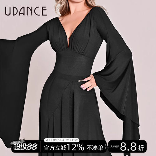 UDANCE长袖华尔兹露背体服新款
